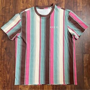 Guess Originals Eco Vertical Stripe T Shirt
